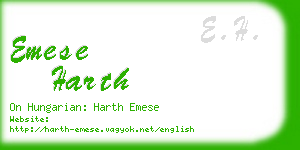 emese harth business card